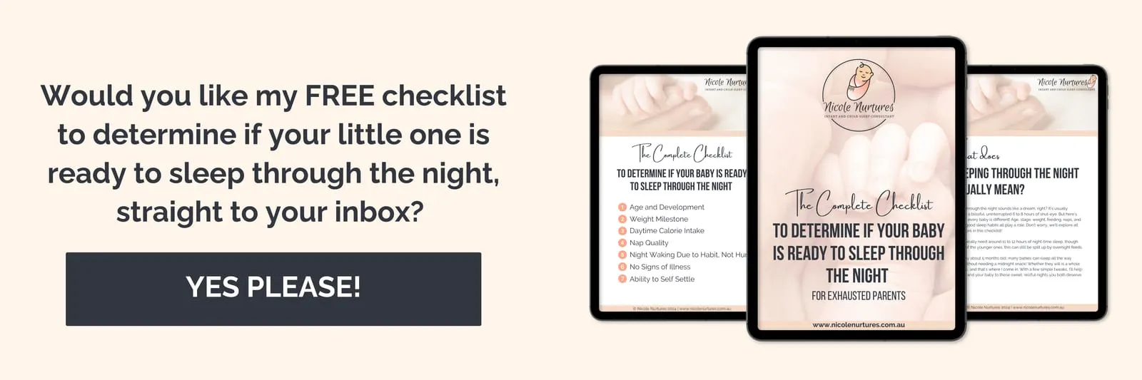 Sleeping through the night checklist